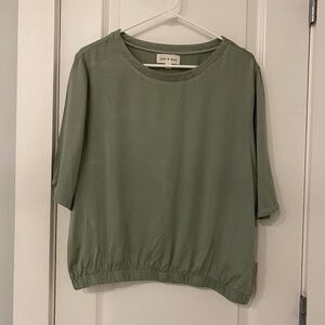 Anthropologie Cloth & Stone Sage Green Shirt, Size L